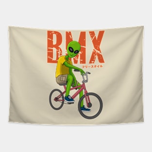 Bmx alien freestyle Tapestry