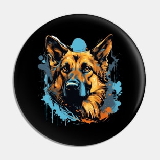 German Shepherd with a splash of color Pin