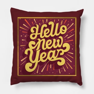 Hello New Year Pillow