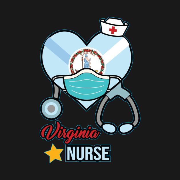 Virginia Nurse - Love RN LPN CNA State Nursing Gift by ScottsRed