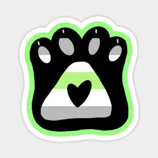 Agender Paw Print Magnet