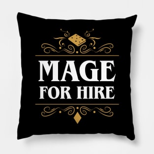 Mage For Hire RPG Classes Series Pillow