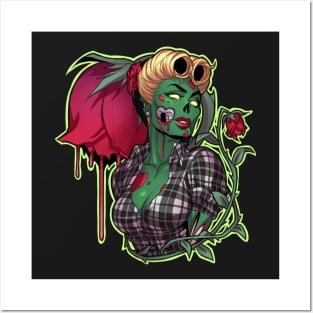 Psychobilly Rockabilly Pin-up girl Drawing Art, zombie, cartoon, fictional  Character png