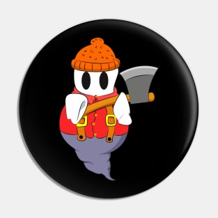 Halloween Lumberjack Ghost Ax Gift 2018 Pin