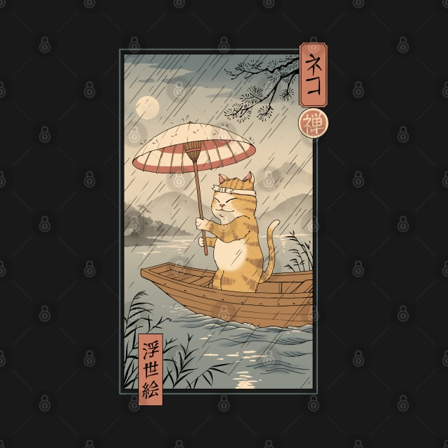 Neko Boat in Edo by Vincent Trinidad Art