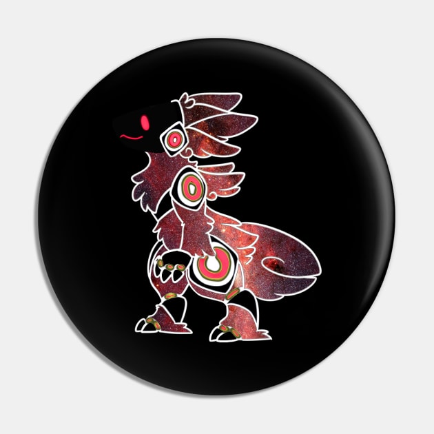 Protogen Fursuit Furry Fursona Cosmic Red stars Pin by Surfer Dave Designs