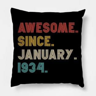 Awesome Since 1934 birthday Pillow