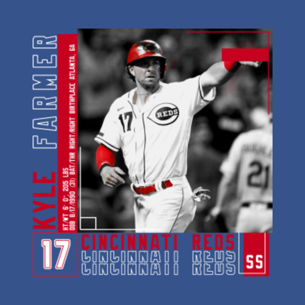 Kyle Farmer Baseball Edit Tapestries Reds - Kyle Farmer - T-Shirt