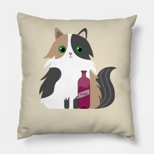 Wine Cat Pillow