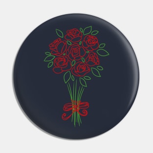 Roses Bouquet Pin