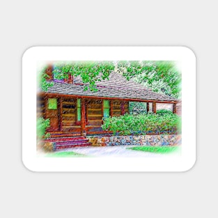 Governors Mansion Arizona Sketched Magnet