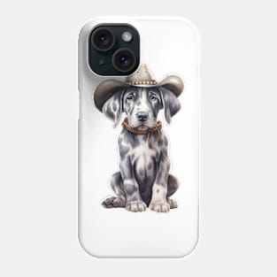 Cowboy Great Dane Dog Phone Case