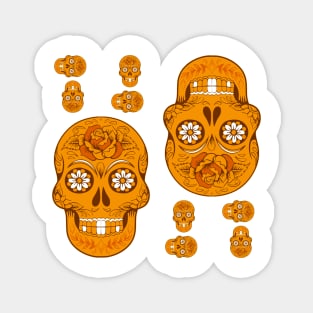 Sugar Skulls , Halloween , day of the dead Magnet