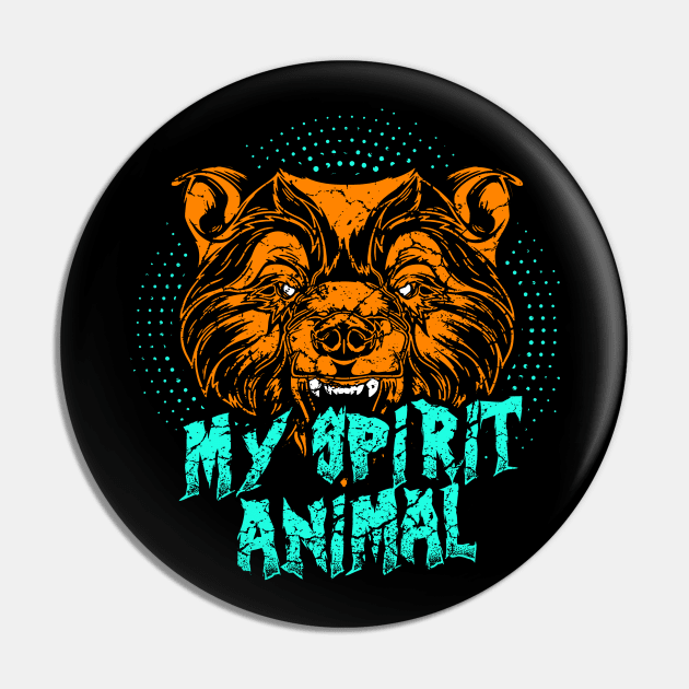 Grizzly - My Spirit Animal Pin by Mila46