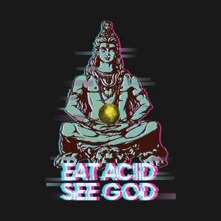 Acid T-Shirt Eat Acid See God Buddha T-Shirt