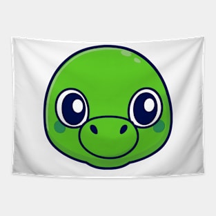 green baby turtle head Tapestry