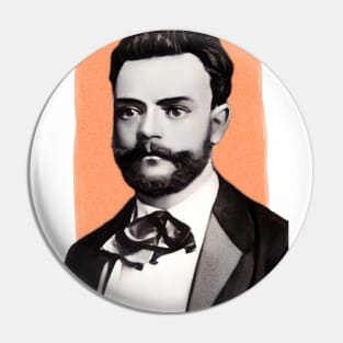 Czech Composer Antonín Dvořák orange illustration Pin