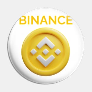 BINANCE 3d front view rendering cryptocurrency Pin