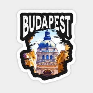 Vintage travel budapest Magnet