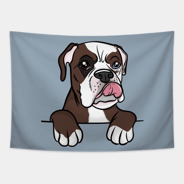 Tri colored Boxer Tapestry by rmcbuckeye