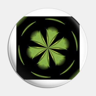 circle round a hexagonal geometric shape in emerald green Pin