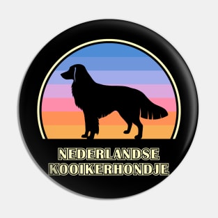 Nederlandse Kooikerhondje Vintage Sunset Dog Pin