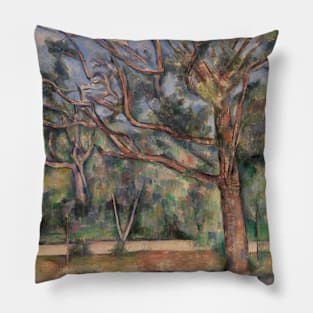 Trees and Road by Paul Cezanne Pillow