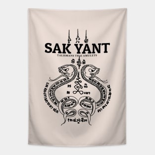 Vintage Muay Thai Sak Yant Snake Tapestry