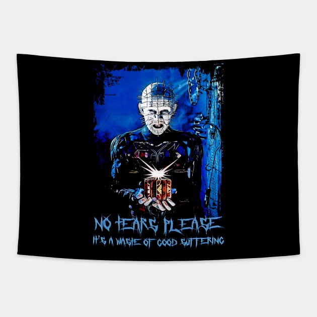 Hellraiser Pinhead Fan Art Design Tapestry by HellwoodOutfitters