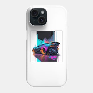 Living Life in Colour, Cyberpunk Supercar Phone Case