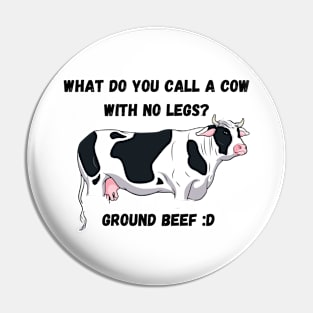 What do you call a cow with no legs? Ground Beef funny cow farmer joke Pin