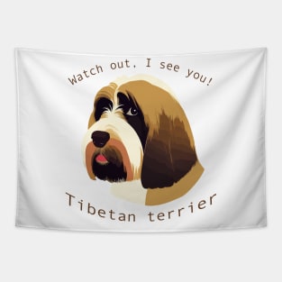 Tibetan Terrier Invasion Tapestry