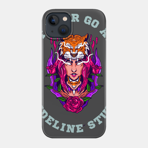 Geisha with hat tiger woman face - Tiger King - Phone Case