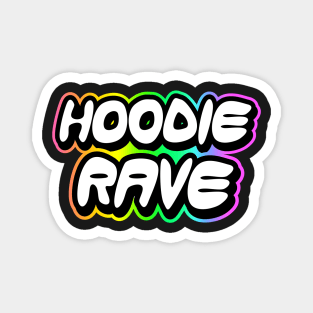 Hoodie Rave Rainbow Outline Magnet