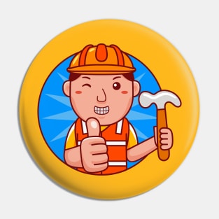 Builder Man Pin