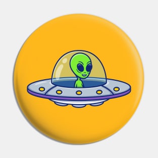 Cute Alien UFO Pin