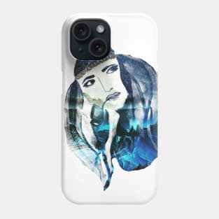 Wild girl with a pipe Phone Case