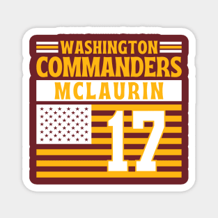 Washington Commanders McLaurin 17 American Flag Football Magnet