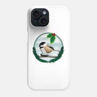 Chickadee Christmas Phone Case