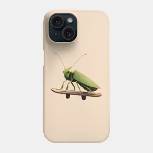Katydid on a Skateboard Phone Case