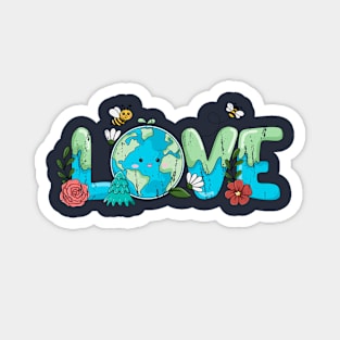 Love Earth Day Teacher Kids Environment - Save The Planet Magnet