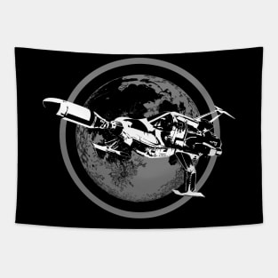 UFO Shadow interceptor Tapestry