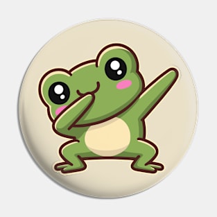 Dabbing Frog Funny Kawaii Dancing Toad Lover Pin