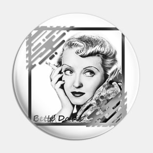 Bette Davis in Black & White Frame Concept Pin