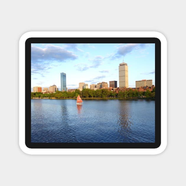 Charles River Sailboat Boston MA Magnet by WayneOxfordPh