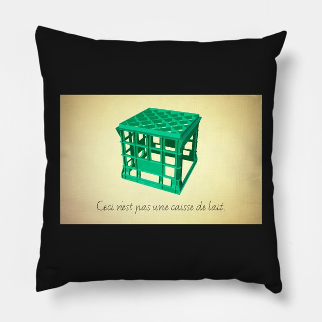 Treachery of Images Redux Pillow by melbournedesign