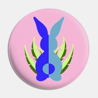 Easter Bunny Blue Pin