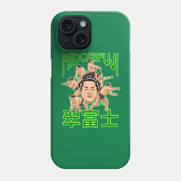 Japanese sumo wrestler Midorifuji Phone Case by FilthyTBear 