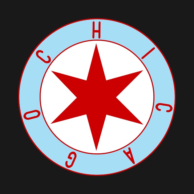 Chicago Flag Star Decal by zsonn