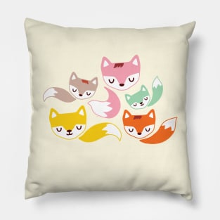 The Fantastic Foxes III Pillow